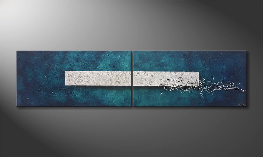 Our wall art Silver Melody 200x50cm