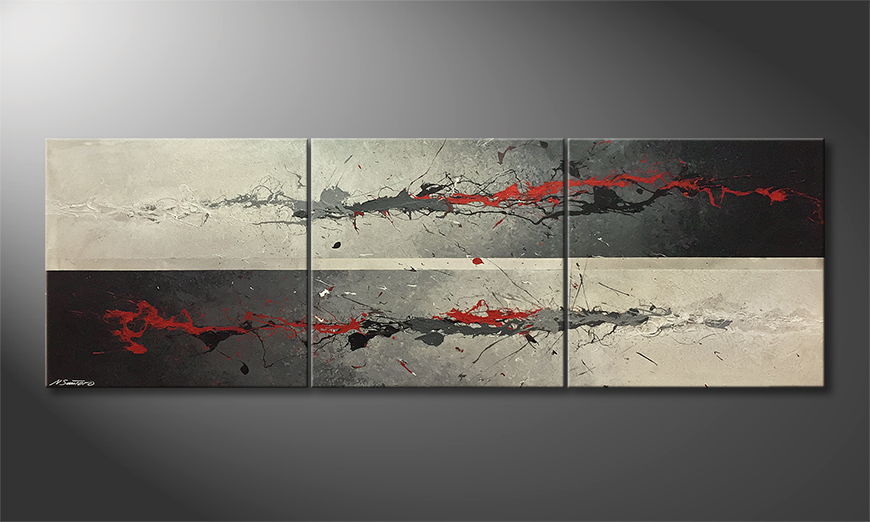Our wall art Sparkeling Red 240x80cm