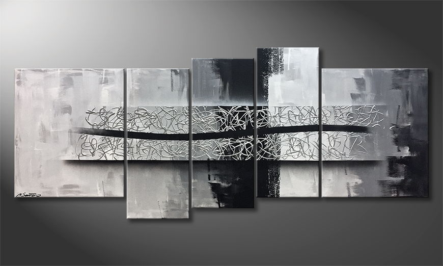 Our wall art Spinning Silver 190x80cm