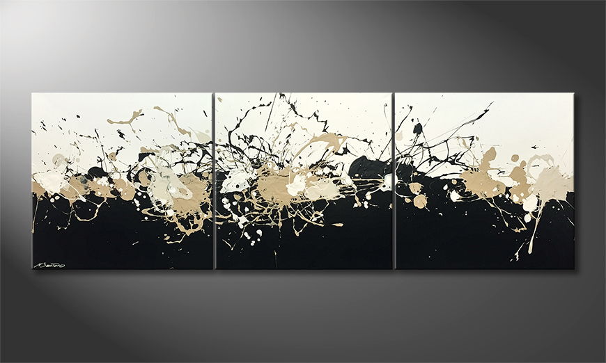 The exclusive painting Big Bang 210x70cm