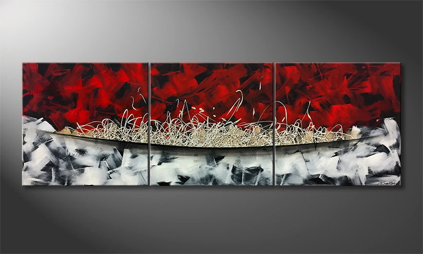 The exclusive painting Bloody Steel 210x70cm