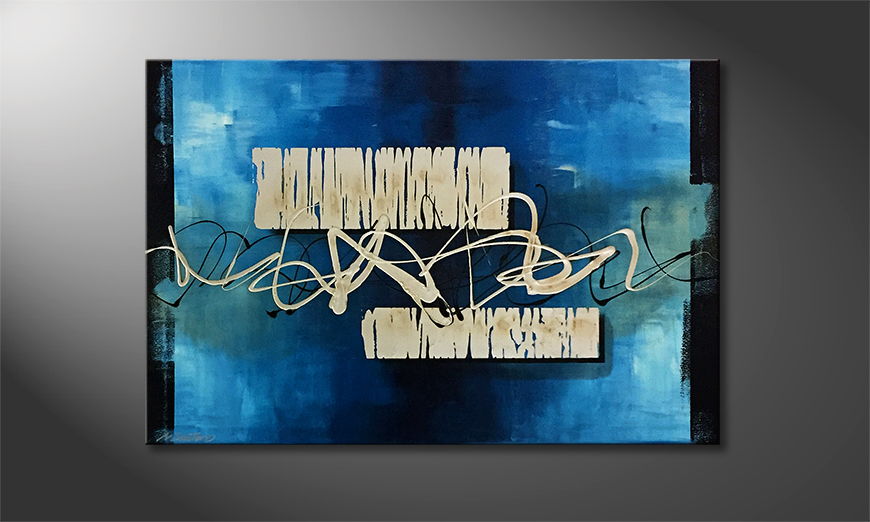 The exclusive painting Blue Motion 120x80cm