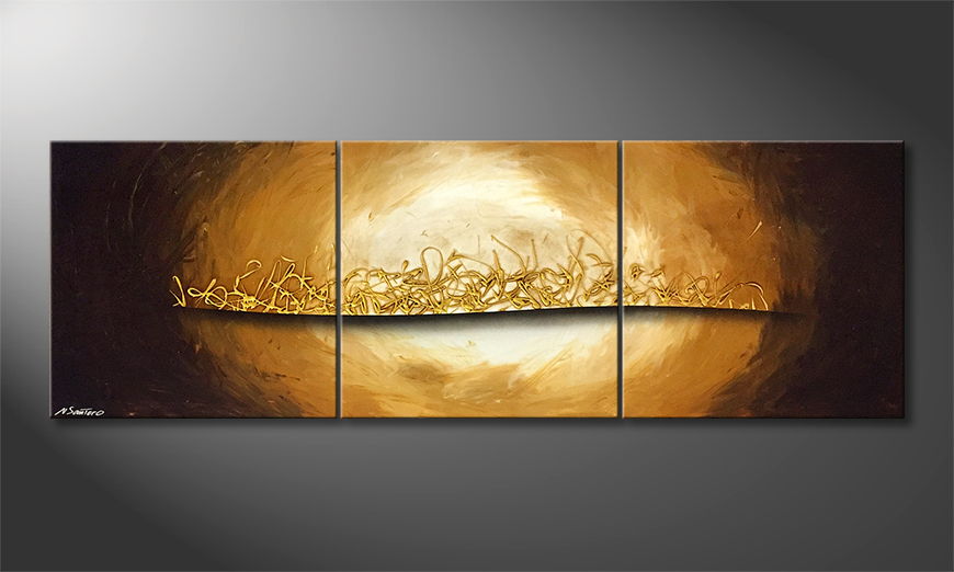 The exclusive painting Calm Center 210x70cm