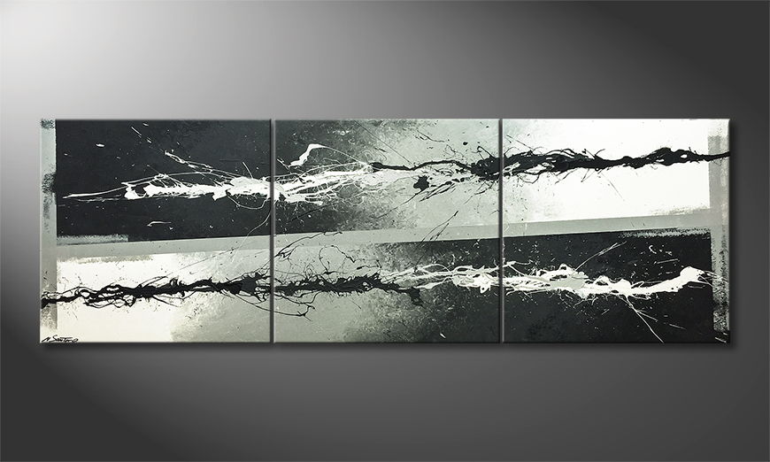 The exclusive painting Contrast Clash 210x70cm
