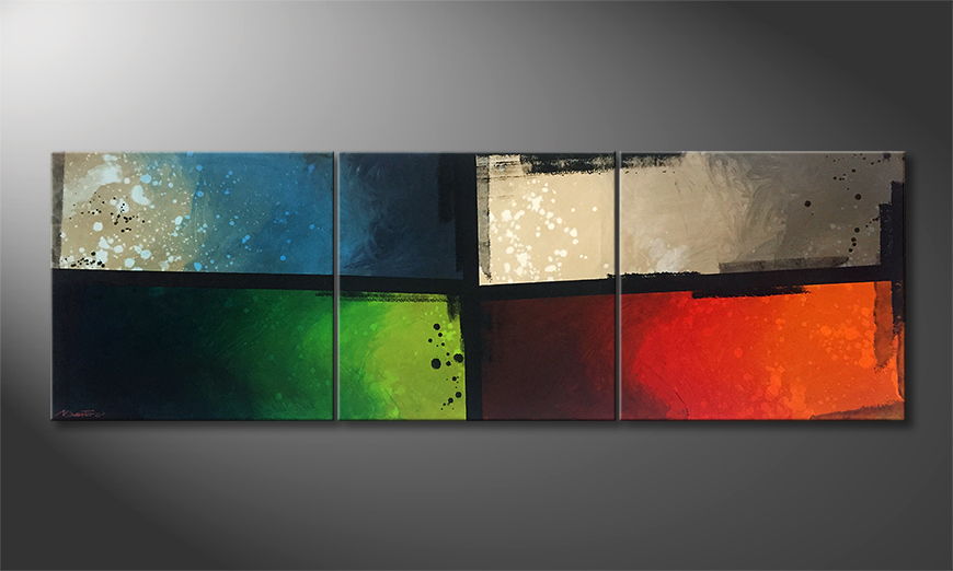 The exclusive painting Elements 210x70cm