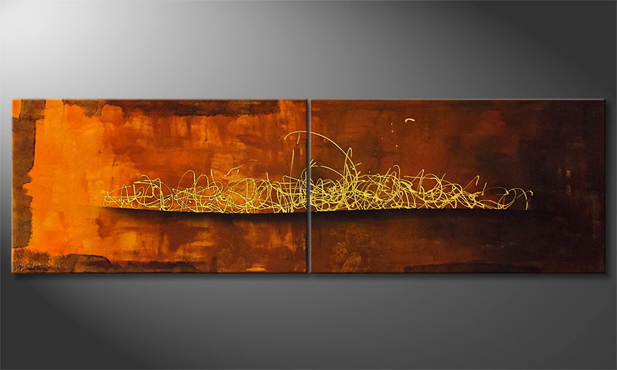 The exclusive painting Long Forgotten 200x60cm