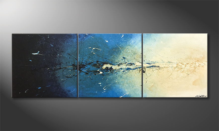 The exclusive painting Merry Moment 210x70cm