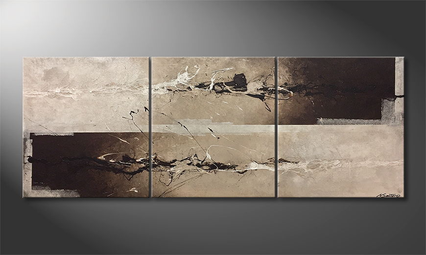The exclusive painting Mud Fight 210x80cm