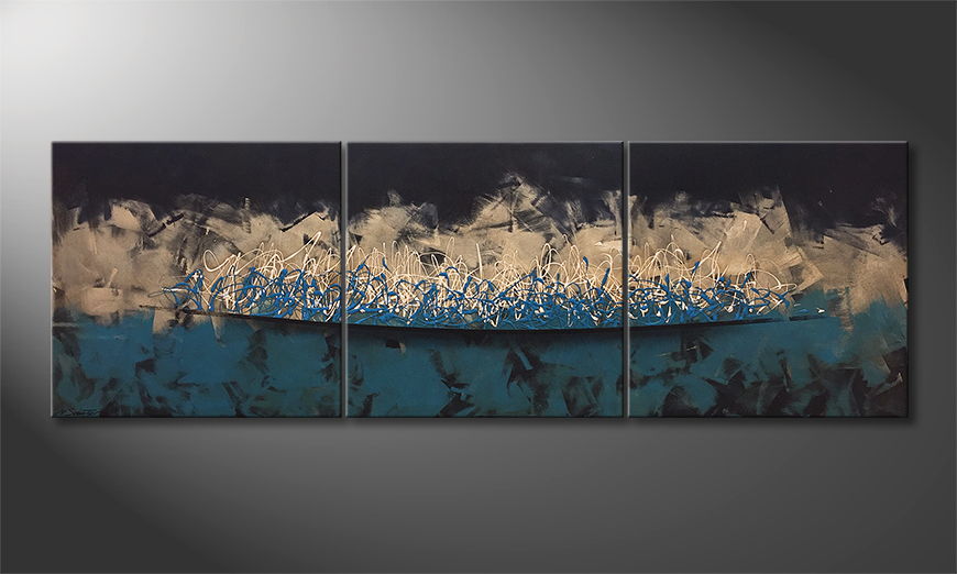 The exclusive painting Mystic Cave 210x70cm