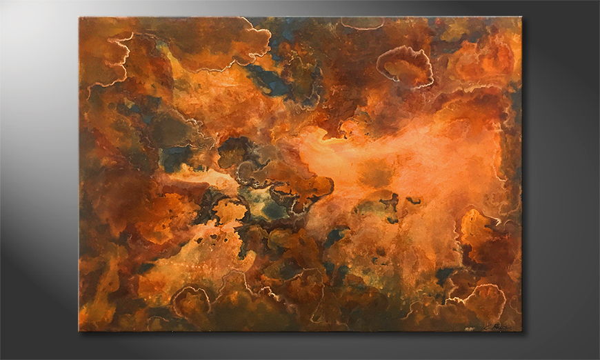 The exclusive painting Rusty Clouds 140x100cm