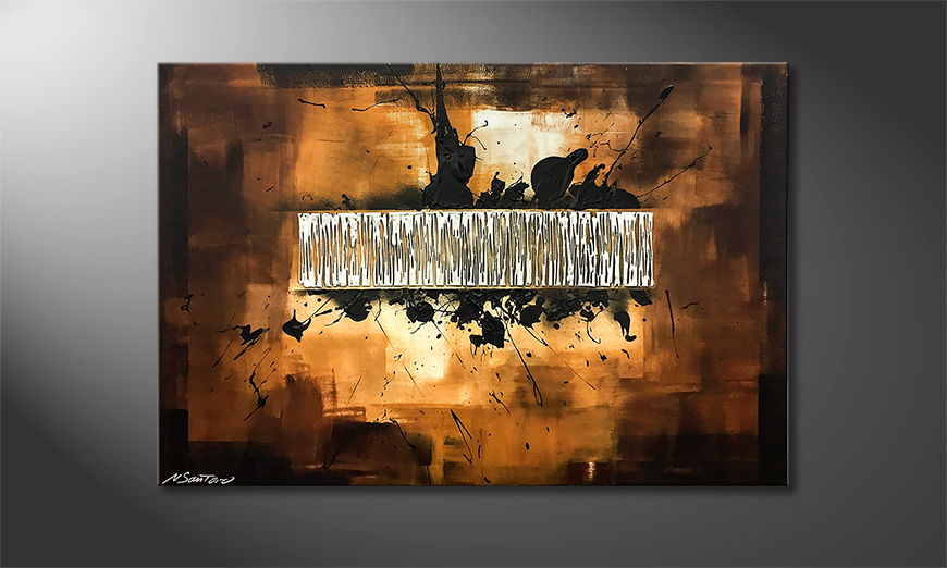 The exclusive painting Silver Search 120x80cm