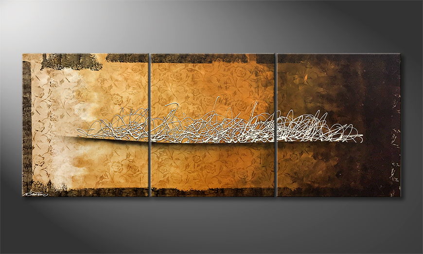The exclusive painting Silver Swing 180x70cm