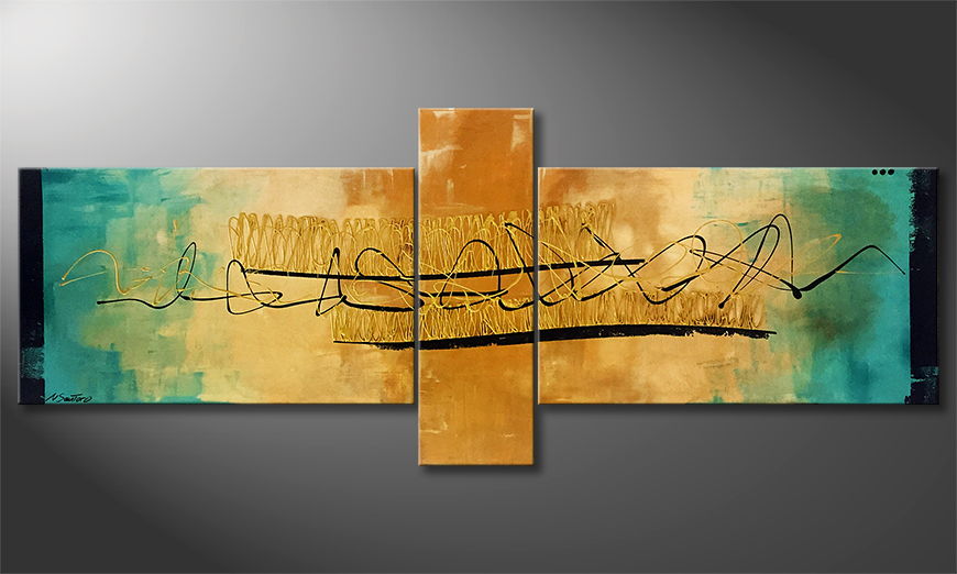 The exclusive painting Stranded 230x90cm