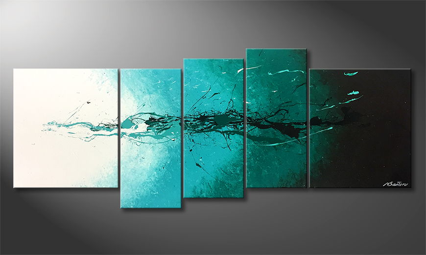 The exclusive painting Underwater Life 190x80cm
