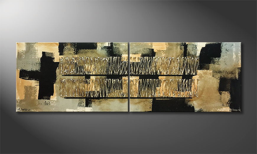 The exclusive painting Visions 200x60cm