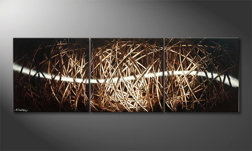 The exclusive painting White Stripe 210x70cm