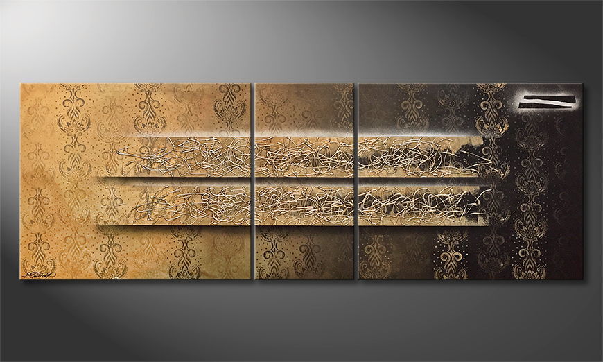 The nice painting Shinning Gold 220x80cm